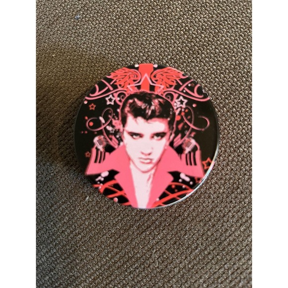 Elvis Presley Accessories - Vintage Elvis Presley Pill Box Silver Tone Pill Box